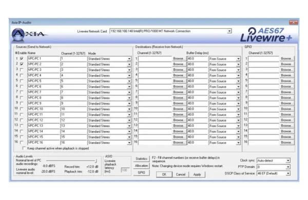 Axia IP Driver Multichannel
