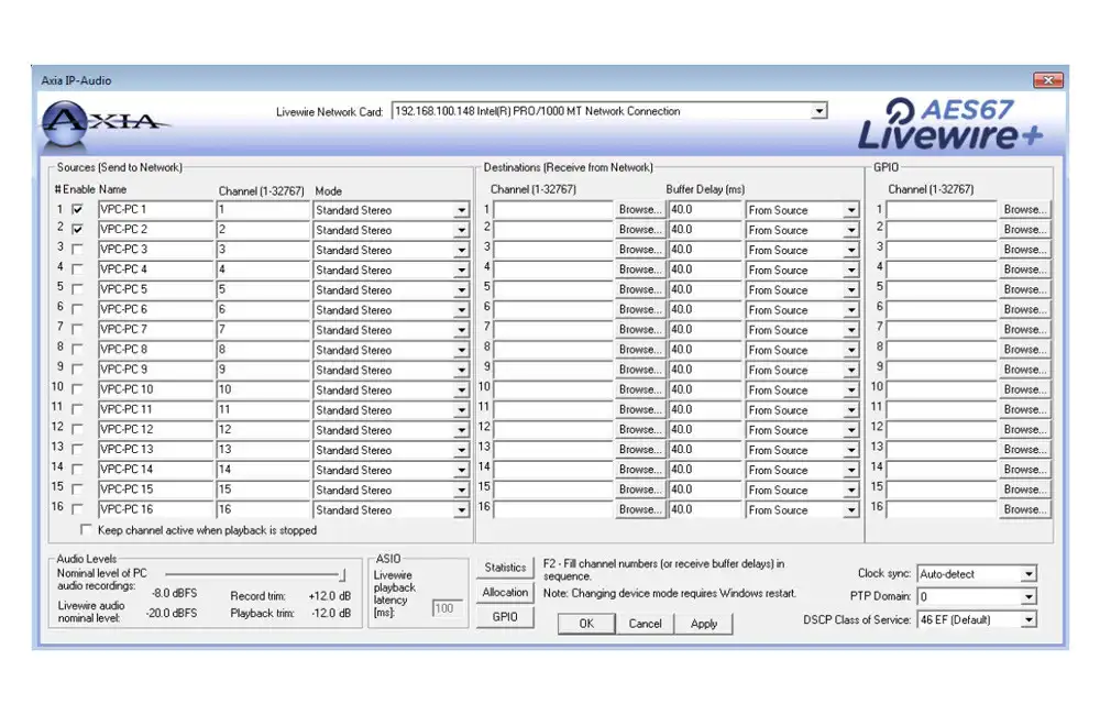 Axia IP Driver Multichannel