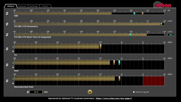 Orban Loudness Meter